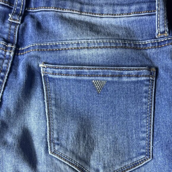 Guess Women’s Jeans Size 12 (24x27) Mid-Rise Straight Leg Blue Denim - Picture 6 of 11